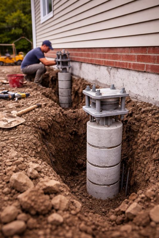 Helical Piers Installation in Jersey City, NJ
