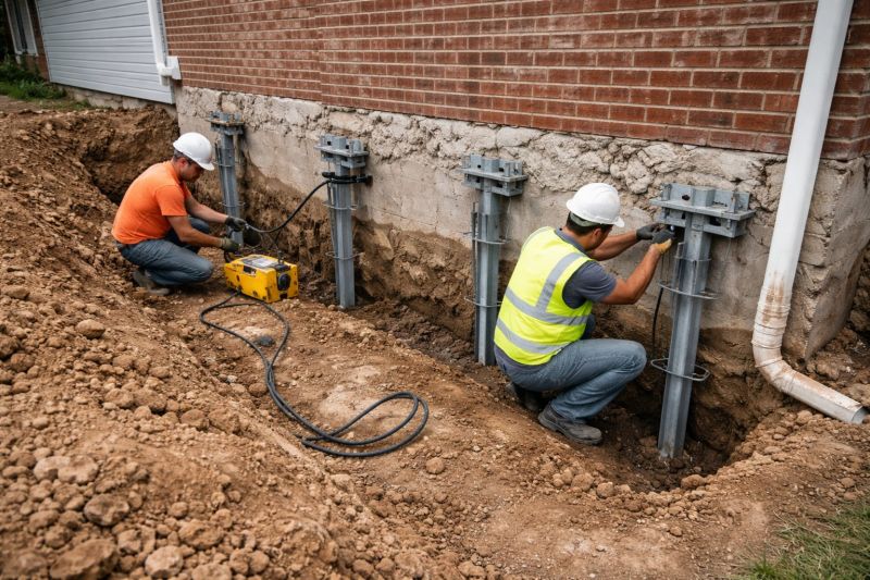 Helical Piers Installation in Jersey City, NJ