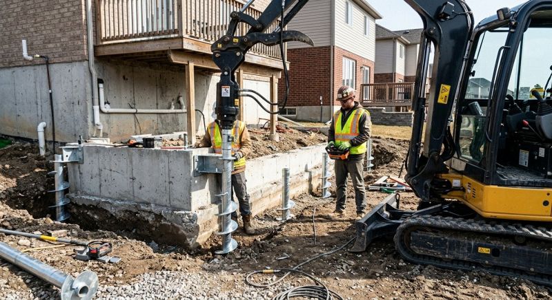 Helical Pile Installation in Jersey City, NJ