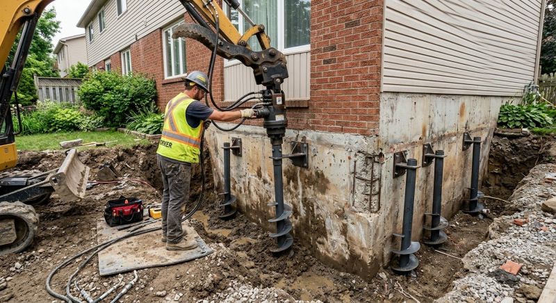 Helical Pile Installation in Jersey City, NJ