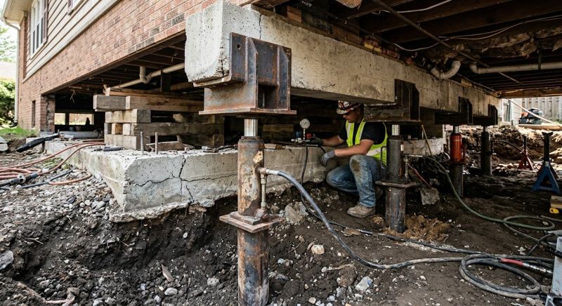 Sinking Foundation Lifting in Jersey City, NJ