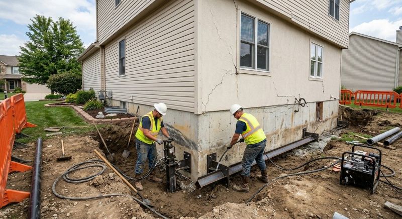 Sinking Foundation Repair in Jersey City, NJ